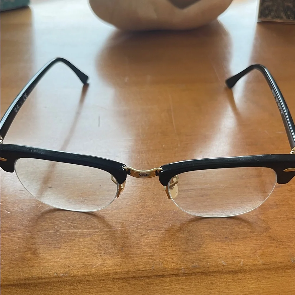 GUC. Ray-Ban 4354V Black and Gold Glasses. LENSES WILL NEED TO CHANGED